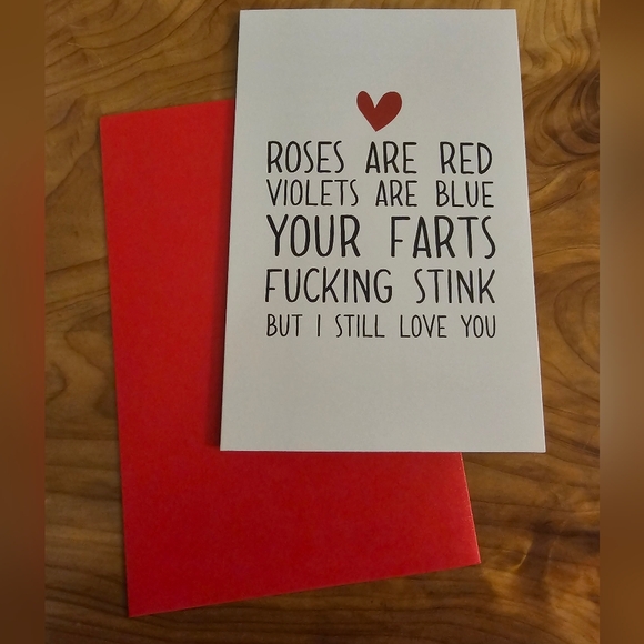 Other - Funny Love Card with Red Heart